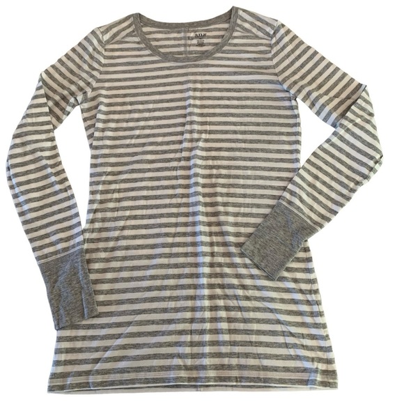 xsmall‎ striped long sleeve white grey heather - Picture 2 of 9